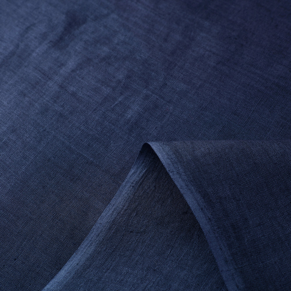 Blue - Handloom Pure Linen Bhagalpuri Fabric 04