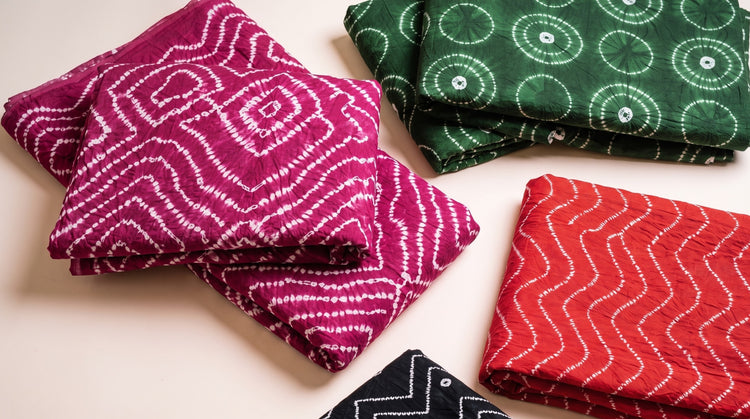 Shibori Tie-Dye Fabrics in Pure Cotton