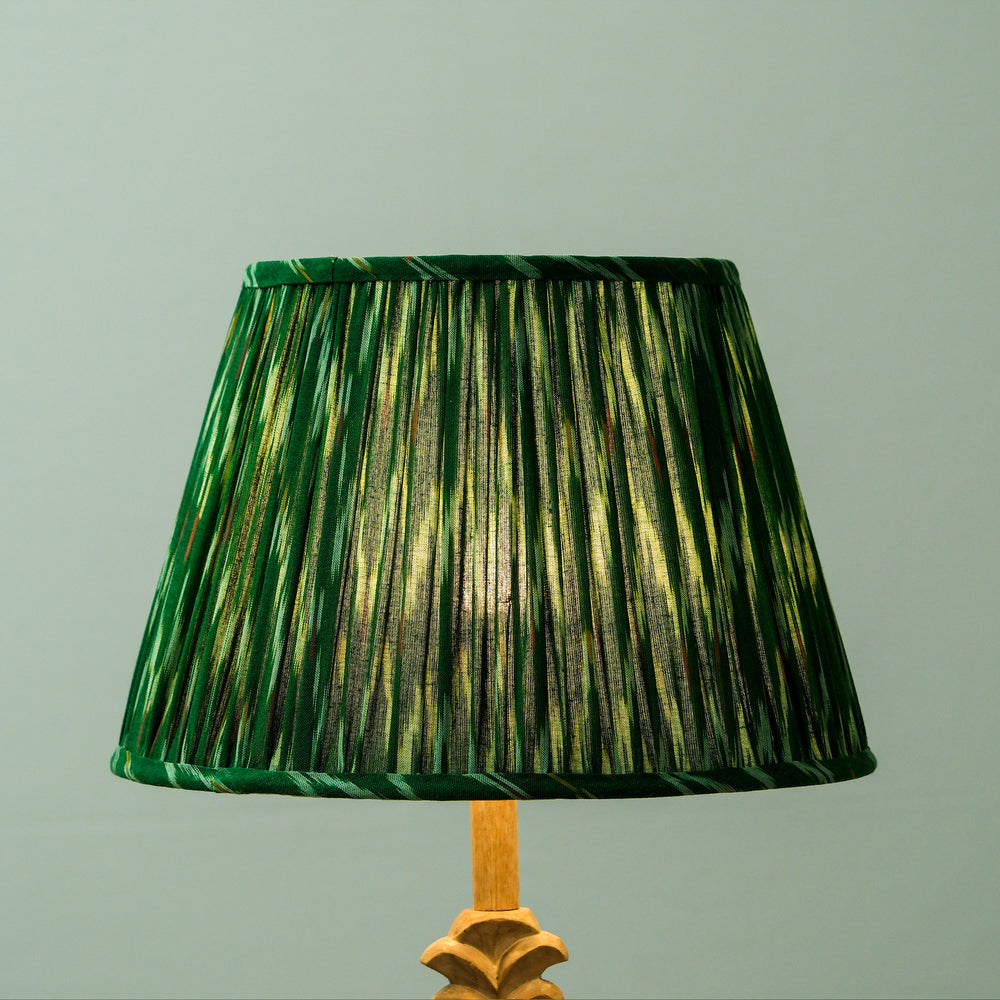 Green Pochampally Ikat Empire Lampshade