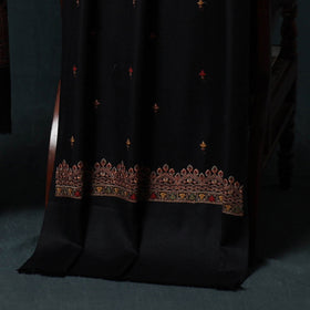 3pc Heavy Embroidered Wool Unstitched Dress Material Suit Set 44