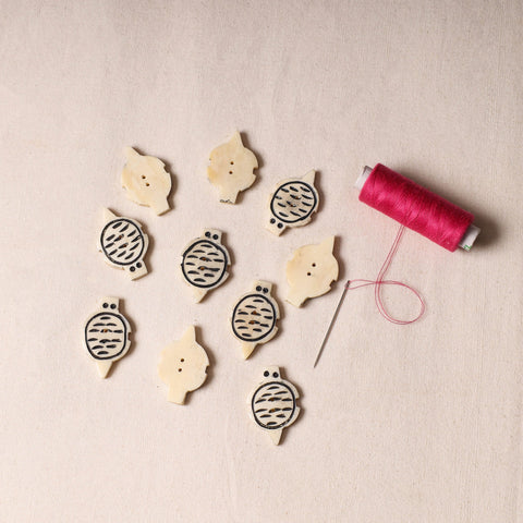 4cm Handmade Sambhal Clothing Button (Set of 10) 