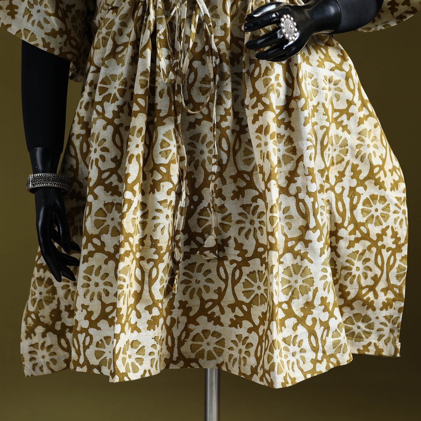 Hand batik cotton medium kaftan 28 - handcrafted