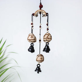  7 Bells - Hand Carved Khamhar Wood Wind Chimes 