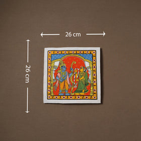 Handpainted Cheriyal Scroll Painting by Dhanalakota Sai Kiran (10 x 10 in) 14