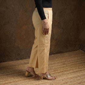 Elastic Waist Cotton Plain Palazzo for Women 18