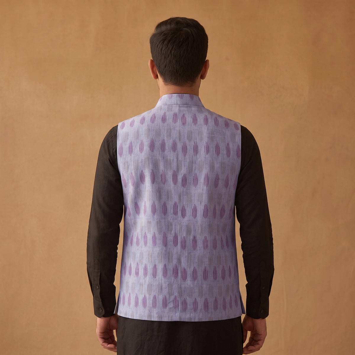 Pochampally Ikat Cotton Men Nehru Jacket 01