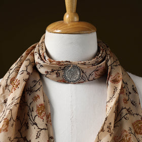 Kalamkari chanderi silk pendant necklace scarf 10