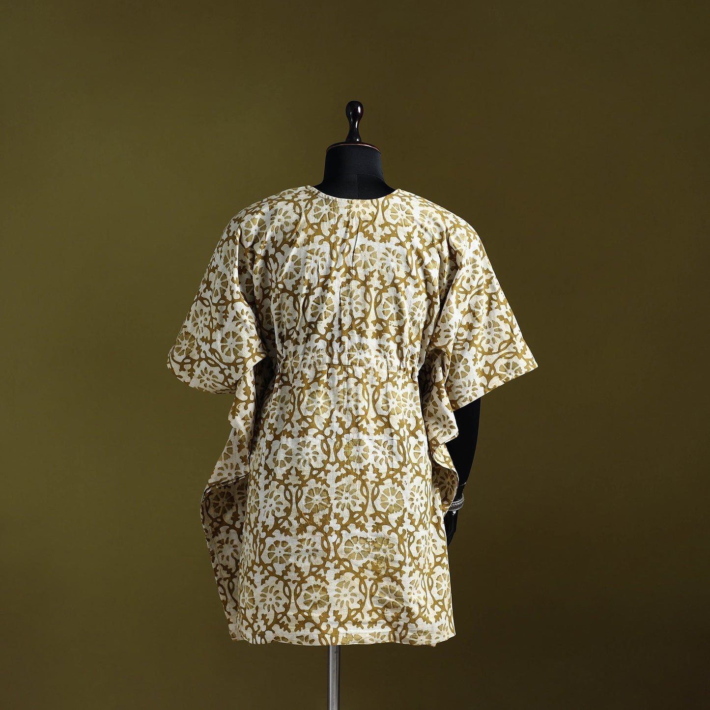 Hand batik cotton medium kaftan 28 - handcrafted