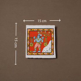 Handpainted Cheriyal Scroll Painting by Dhanalakota Sai Kiran (6 x 6 in) 40