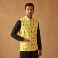 Pochampally Ikat Cotton Men Nehru Jacket 03