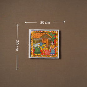 Handpainted Cheriyal Scroll Painting by Dhanalakota Sai Kiran (8 x 8 in) 59