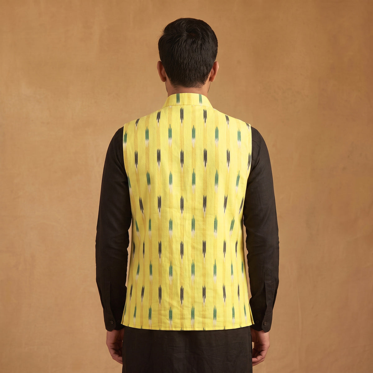Pochampally Ikat Cotton Men Nehru Jacket 03