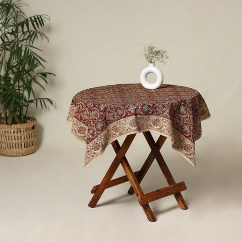 Red - original pedana kalamkari natural dyed cotton table