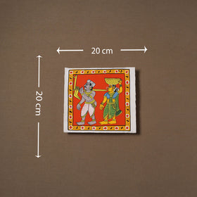 Handpainted Cheriyal Scroll Painting by Dhanalakota Sai Kiran (8 x 8 in) 60