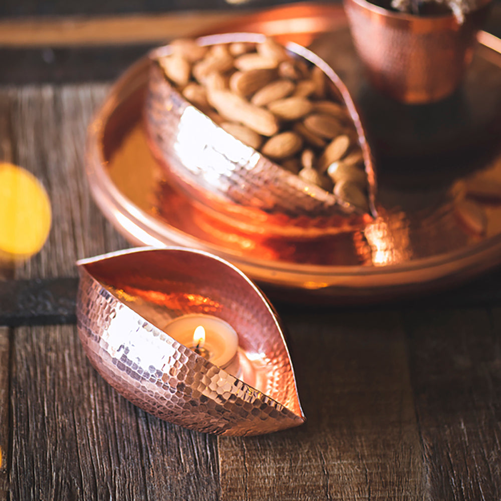 copper candle holder 