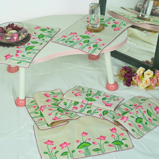 Madhubani Handpainted Chanderi Table Mats