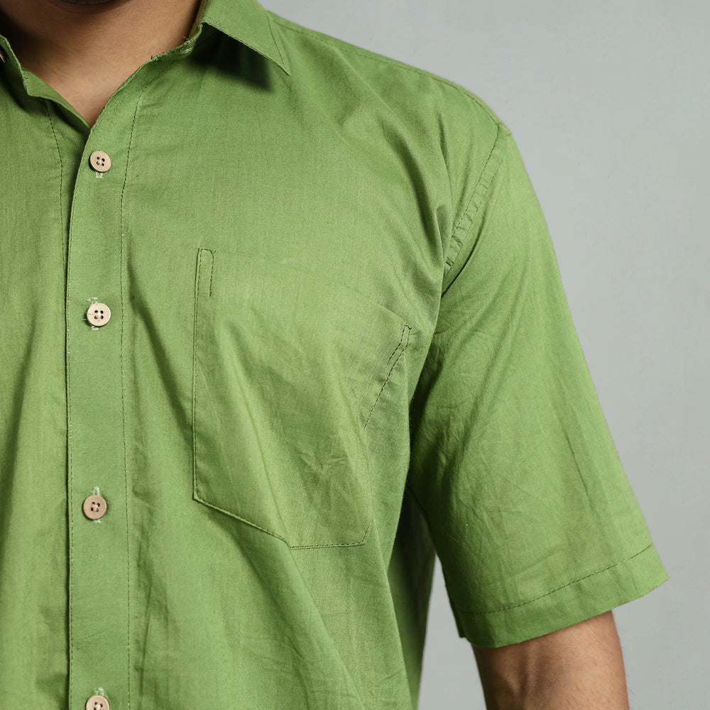 Plain Cotton Men Half Sleeve Shirt 04