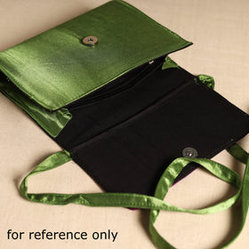 Traditional Kutch Mashru Silk Leather Flap Sling Bag 23