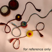 Handcrafted Flower Bead Work Fabart Rakhi 52