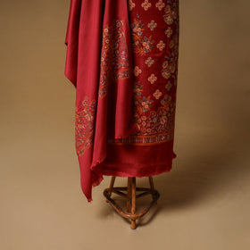Woolen Full Embroidered Unstitched Dress Material: Kurta, Bottom & Dupatta 10