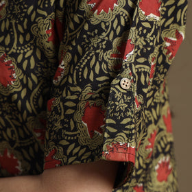  Bagru Hand Block Printed Cotton A-Line Kurta Online at iTokri.com