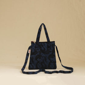 Blue - Handcrafted Quilted Sling Bag 39