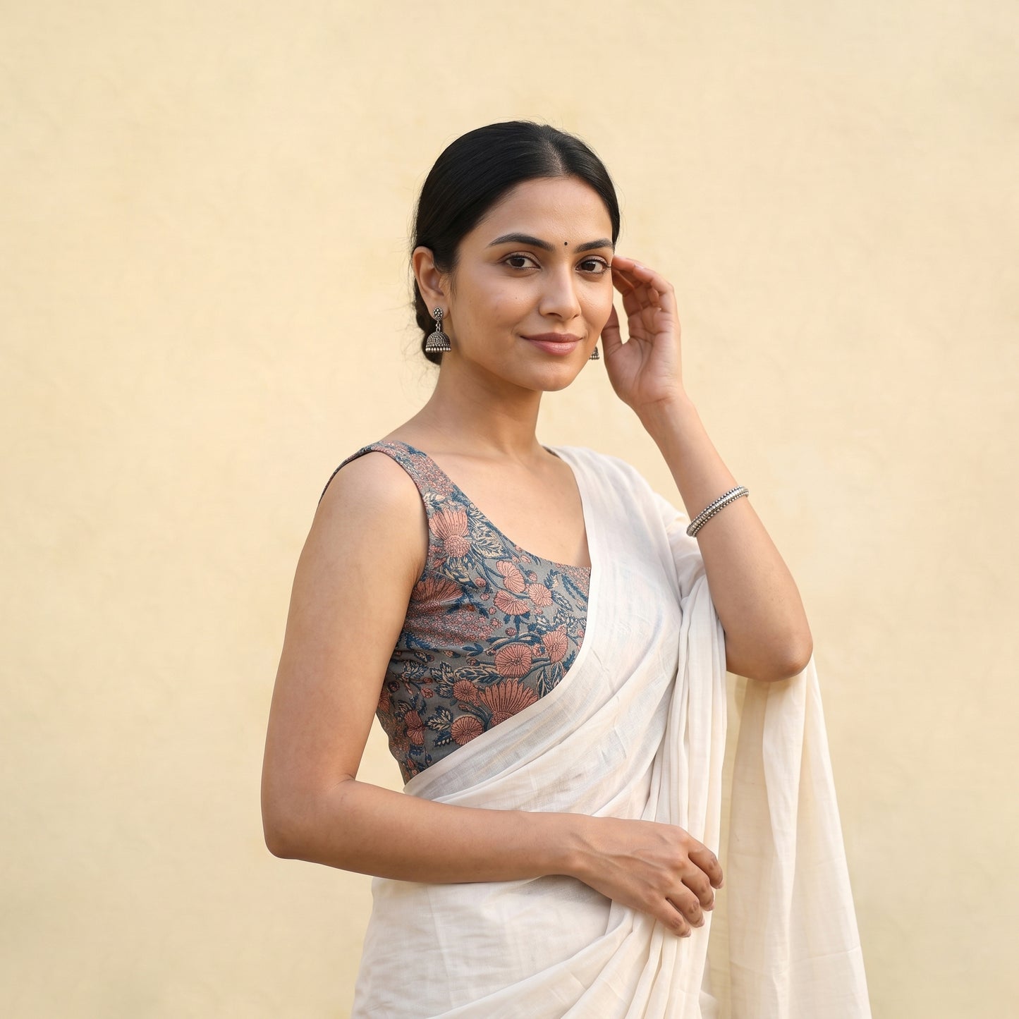 Sanganeri Hand Block Print Cotton Readymade Blouse 19