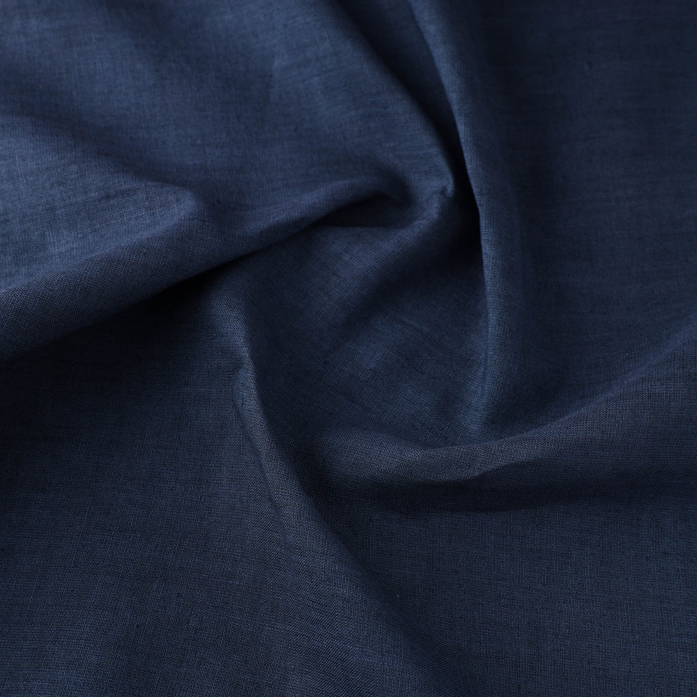 Blue - Handloom Pure Linen Bhagalpuri Fabric 04