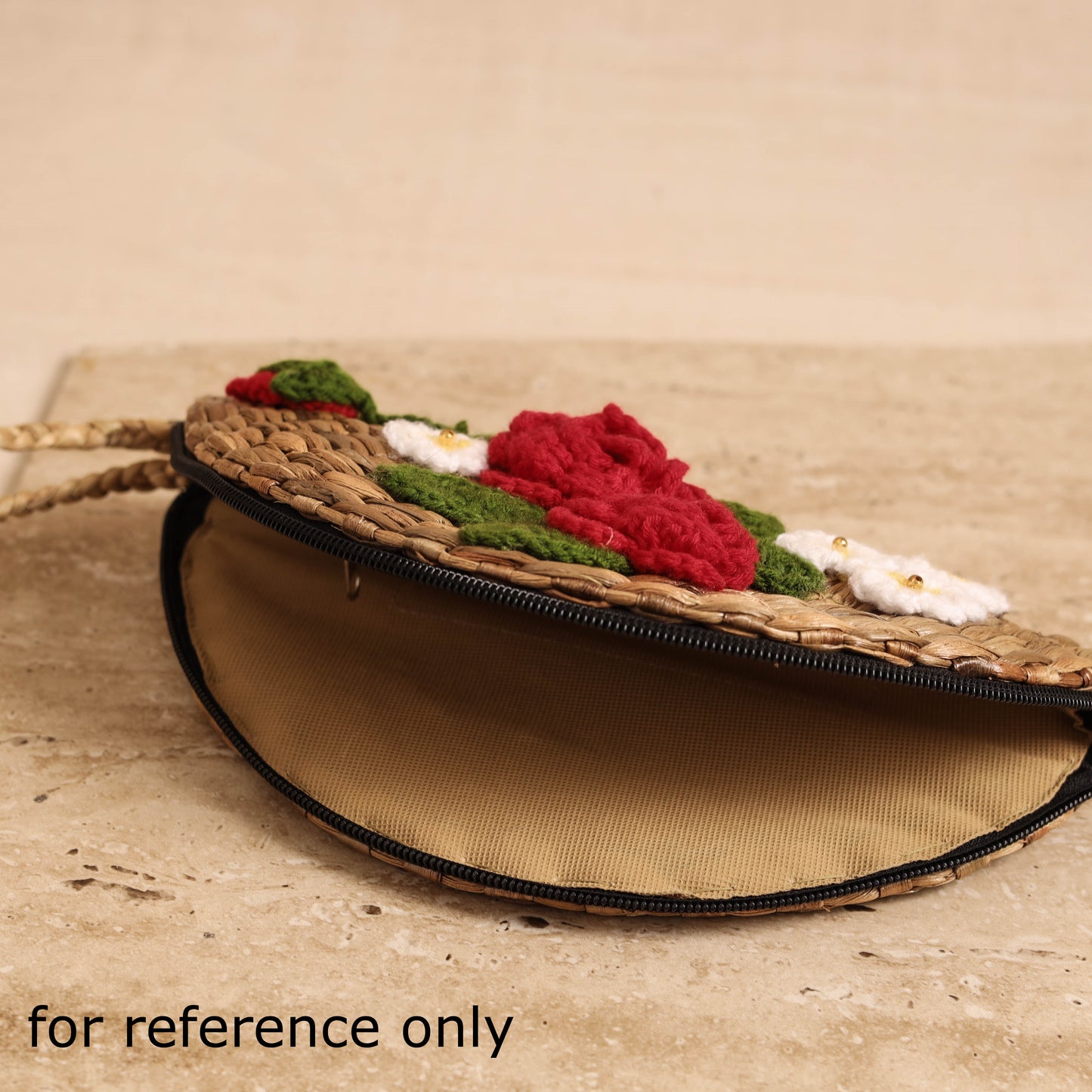 Handcrafted Crochet Work Natural Water Hyacinth Clutch for Women 02