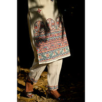 Traditional Madhubani Hand-painted Kurta Pant Set