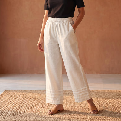 Flex Cotton Elasticated Plain Pant for Women 12