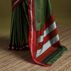 Silk cotton khun saree with ilkal pallu chikki paras border