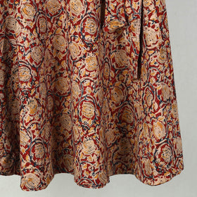  Block Printed Cotton Wrap Around kalamkari Skirt 