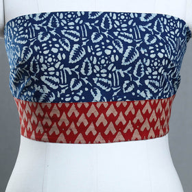 Blue - cotton pipad blouse piece 173 - handcrafted
