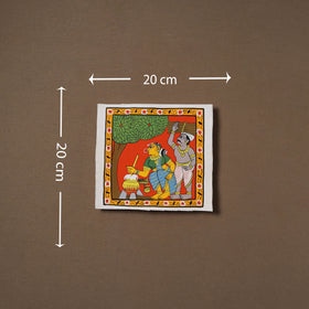 Handpainted Cheriyal Scroll Painting by Dhanalakota Sai Kiran (8 x 8 in) 61