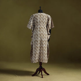 Hand batik cotton long kaftan 05 - handcrafted