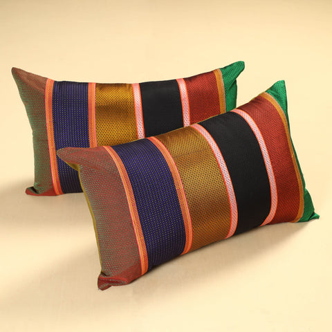  Set of 2 - Khun Patchwork Cotton Pillow Covers (25 x 15 in) 30 