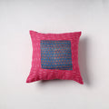 Pochampally Ikat Cushion Cover with Ajrakh Patch (16 x 16 in) 46