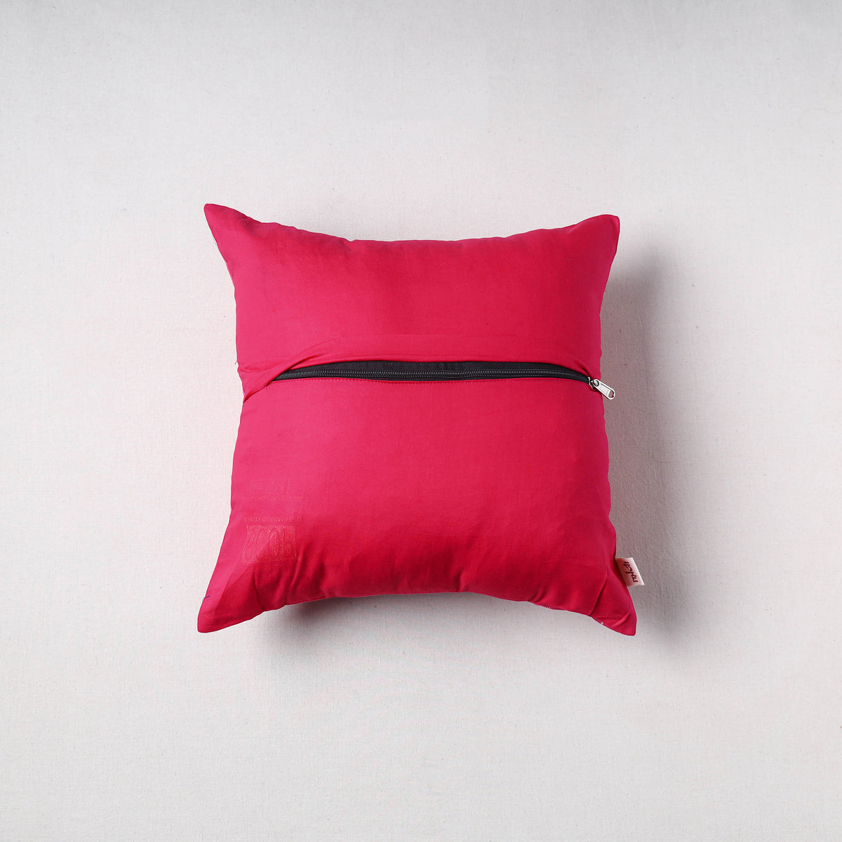 Pochampally Ikat Cushion Cover with Ajrakh Patch (16 x 16 in) 46