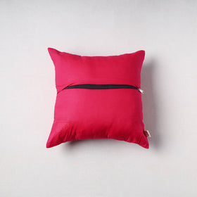 Pochampally Ikat Cushion Cover with Ajrakh Patch (16 x 16 in) 46