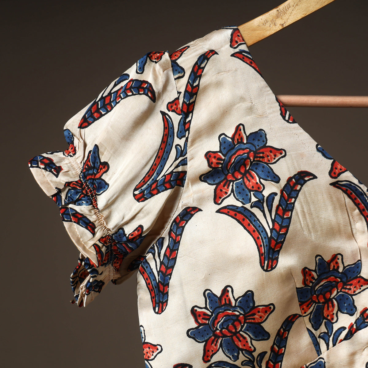Ajrakh Hand Block Print Modal Silk Readymade Blouse 24