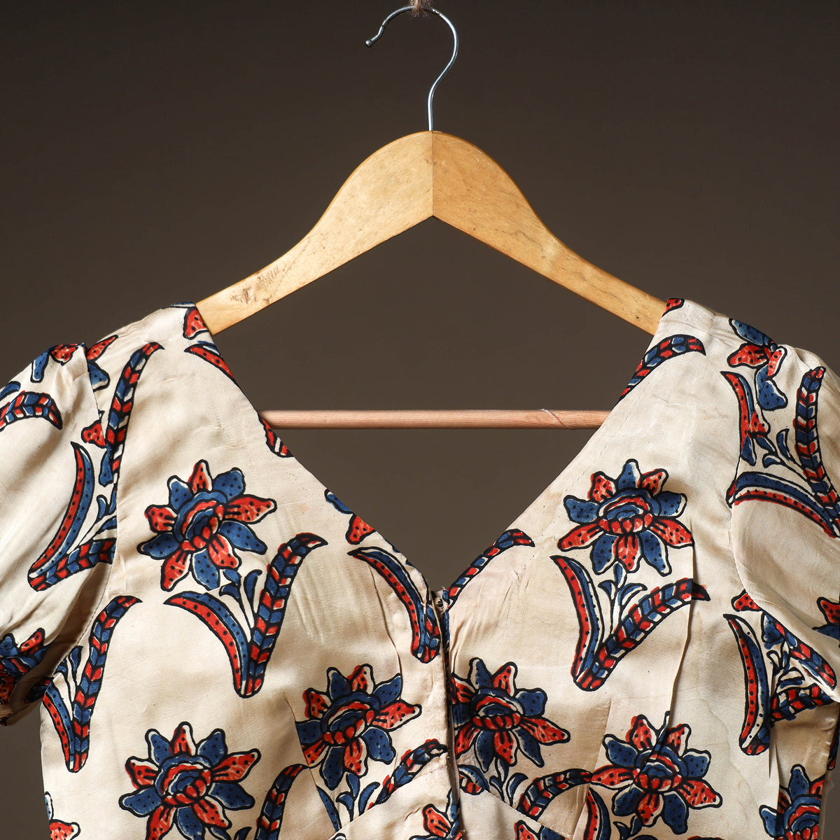 Ajrakh Hand Block Print Modal Silk Readymade Blouse 24