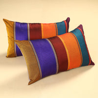 Multicolor - Set of 2 - Khun Patchwork Cotton Pillow Covers (25 x 15 in) 33