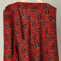 Red - Block Print Cotton Wrap Around Ajrakh Skirt 32