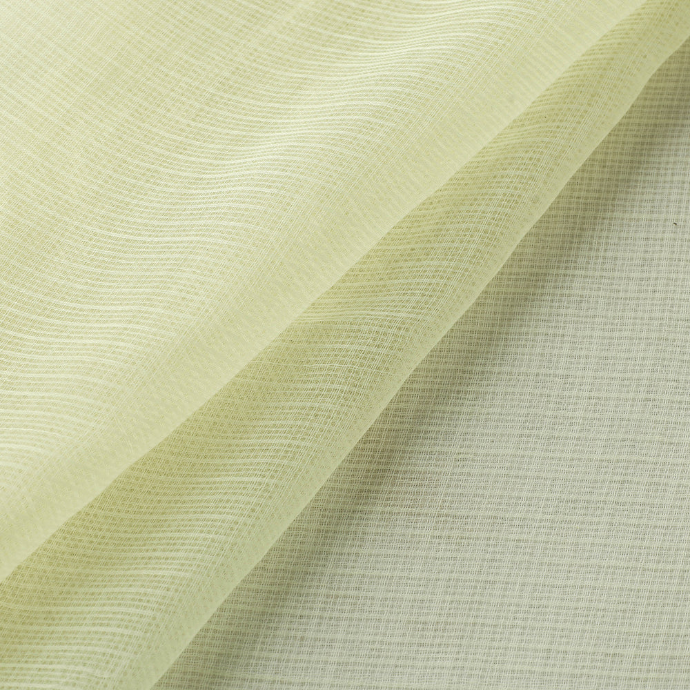 Yellow -  Plain Weaving Kota Doria Cotton Fabric 24