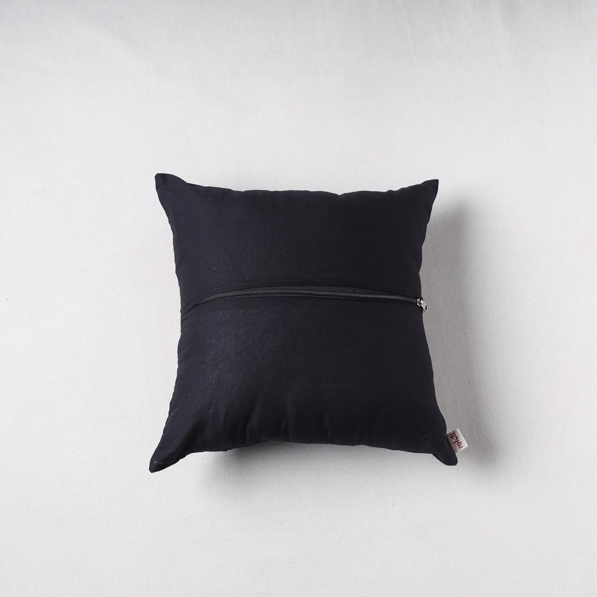 Pochampally Ikat Cushion Cover with Ajrakh Patch (16 x 16 in) 48