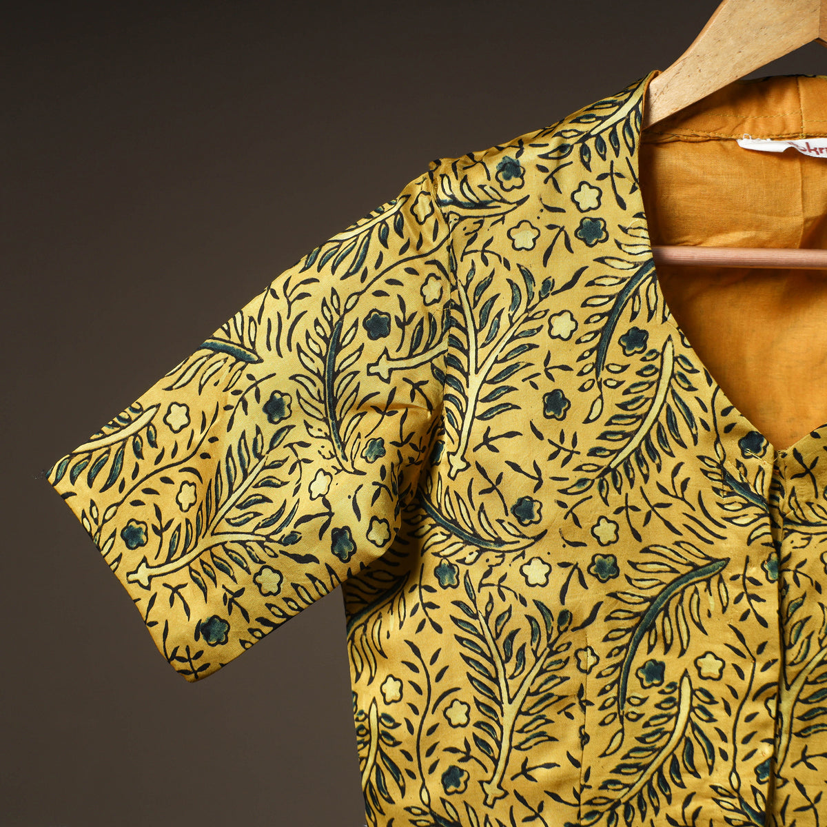 Ajrakh Hand Block Print Modal Silk Readymade Blouse 19