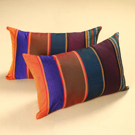  Set of 2 - Khun Patchwork Cotton Pillow Covers (25 x 15 in) 34 