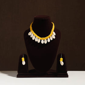 Buy Handmade Thread Braided Shell Necklace Set