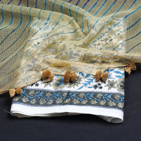  2pc Sanganeri Block Printed Cotton Kurta with Leheriya Dupatta 